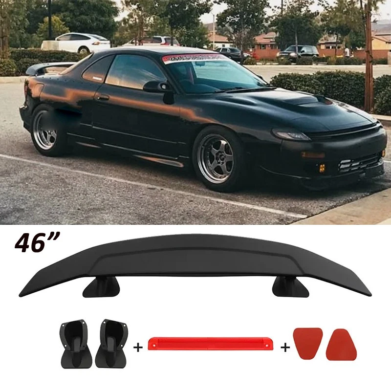 For Toyota Celica Matte Black Rear 46" inch Trunk Spoiler Racing Wing GT Style - Imagem 1 de 4