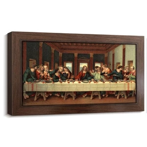 Das letzte Abendmahl von Leonardo Da Vinci - Christliche Wanddeko, religiöse Wand A... - Bild 1 von 8