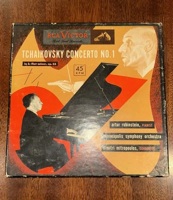 MINT Tchaikovsky Concerto No. 1 B-Flat Minor Op. 23 45 RPM RCA Victor WDM 1159 4 - Image 1 of 4