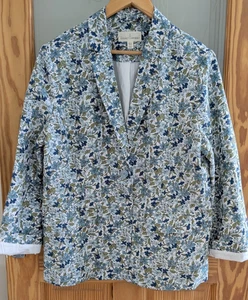 WOMENS DESIGNER SEASALT FLORAL LINEN JACKET UK SIZE 18 - Picture 1 of 14