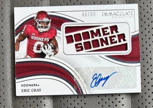 2023 Panini Immaculate Eric Gray Boomer Sooner Rpa /99! - Picture 1 of 2
