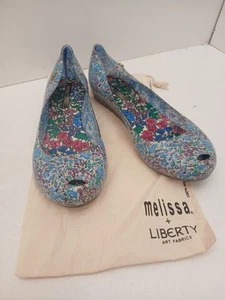 Melissa Liberty Art Fabrics Women’s Floral Jelly Flats Size UK 7 in Original Bag - Imagen 1 de 21