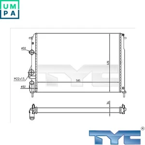 RADIATOR ENGINE COOLING 728-0055-R FOR RENAULT MEGANE/Grandtour/Classic/Coach - Picture 1 of 6