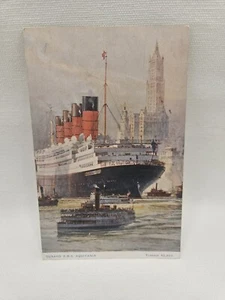 Alte Postkarte des Schiffes Cunard R.M.S. Aquitanien. Unversandt.  - Bild 1 von 2