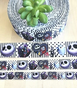 3/8 ,5/8, 7/8 & 1.5"(1 YD)The Nightmare Before Christmas Ribbon Jack Skellington - Picture 1 of 1