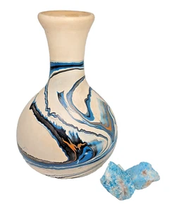 American Indian Nemadji Pottery Handmade Handpainted Vase Made In USA 7"x5" - Picture 1 of 15