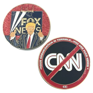 A-004 Trump Fake News MAGA Challenge Coin - Picture 1 of 1