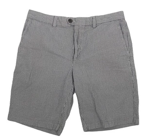 Banana Republic Men's Aiden Short Seersucker Striped Shorts White Blue Size 32 - Picture 1 of 4