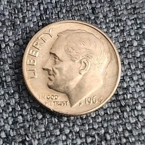 1964 D SilVER ROOSEVELT DIME IN MS/FB With Errors DDO/DDR STRUCK THROUGH - Picture 1 of 6