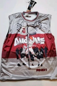 Vintage And1 Basketball Jersey YOUTH XL 18/20 White Reversible Spell Out  Y2K - Picture 1 of 8