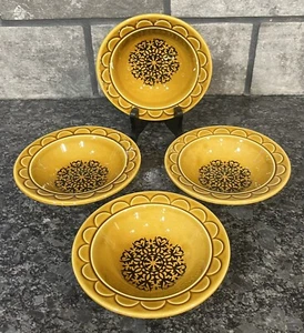4 Homer Laughlin Coventry Castilian Granada Gold Fruit Dessert Berry Bowls 6" - Picture 1 of 3