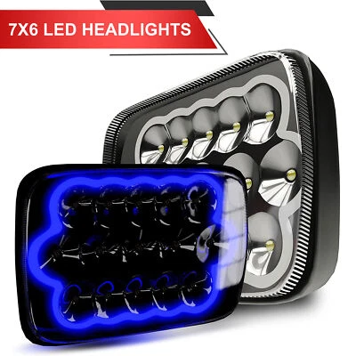 2PCS 7x6" Led Headlight Hi-Lo DRL For Chevy C1500 C2500 C3500 Suburban Pickup - Image 1 of 4