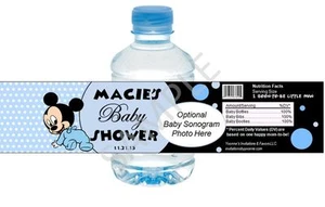 Baby Mickey Mouse Water Bottle Wrapper - Baby Shower/First Birthday Party Favor - Bild 1 von 1