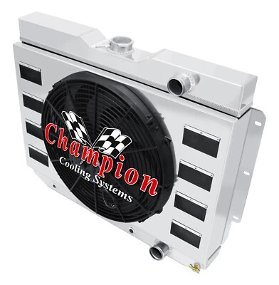 ER 2 Row 1" Radiator,16" Fan,Flap Shroud-1959 1960,1964 1965 Chevrolet El Camino - Imagem 1 de 4