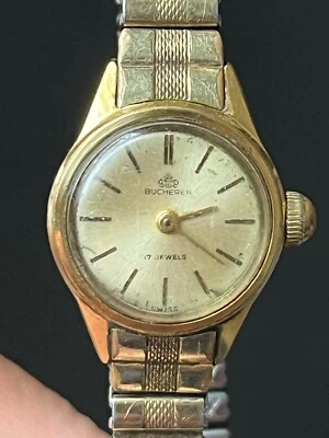 Vintage Bucherer 17j 20 Microns Gold Plated Swiss Watch - Image 1 of 4