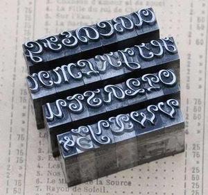 Alphabet Bleilettern Vintage Siegel Stempel Buchstabe Initial lettepress stamp - Bild 1 von 2