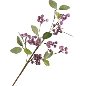 Set of 2 Artificial Lavender Berry Cluster and Leaf 27" Sprays - Picture 1 of 4
