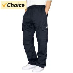 2025 Cargo Pants for Men Drawstring Elastic Waist Mens Baggy Pants - Picture 1 of 31