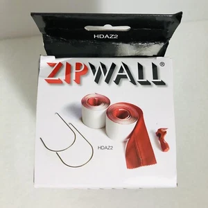 Cremallera autoadhesiva ZipWall de alta resistencia para barreras antipolvo paquete de 2 HDAZ2 rojo 7 pies - Imagen 1 de 10