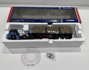 Corgi 1/50 Scale CC11905 - ERF EC Flatbed Trailer & Log Load - Picture 1 of 12