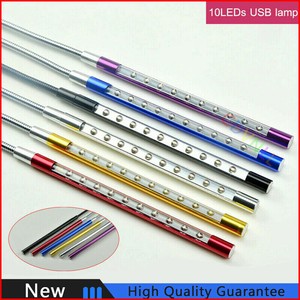 LED USB Keyboard Night Light Flexible Lamp PC 10 LED for Reading Notebook Laptop