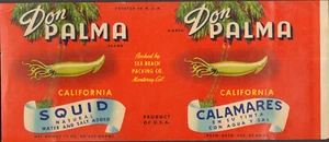 *Original* DON PALMA Squid Calamares  Fish MONTEREY CA Can Label NOT A COPY!! - Picture 1 of 1