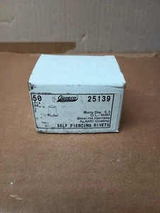 AUVECO 60 PCS SELF PIERCING RIVETS 25139 5.3Mm BODY DIA X 4Mm O/L OPEN BOX - Picture 1 of 3