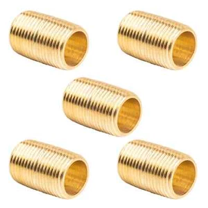 3/8" NPT X Male Close Pipe Nipples Threaded Brass Fitting Pipe Connector 20 Pack - Picture 1 of 1