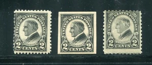 US Scott  610, 611 Jumbo, 612 Harding Memorial Issues 2¢ Set of 3 1923 MH - Picture 1 of 5