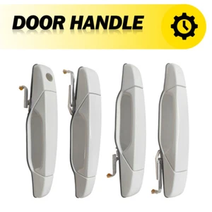 4x Olympic White Exterior Door Handles For Chevrolet Silverado 1500 2500 3500 HD - Picture 1 of 13