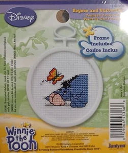 Janlynn Mini Counted Cross Stitch Kit- Eeyore & Butterfly - Picture 1 of 1