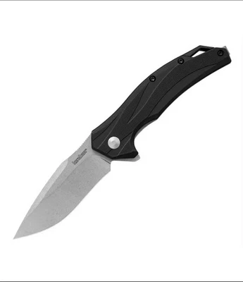 全新! Kershaw 侧面辅助折叠刀。 3.1 英寸石洗刀片。  无盒 — 第 1/4 张图片