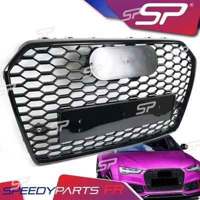 For Audi A6 C7 S6 2016 2017 2018 Grille Black Honeycomb Grill Mesh RS6 Style - Imagem 1 de 4