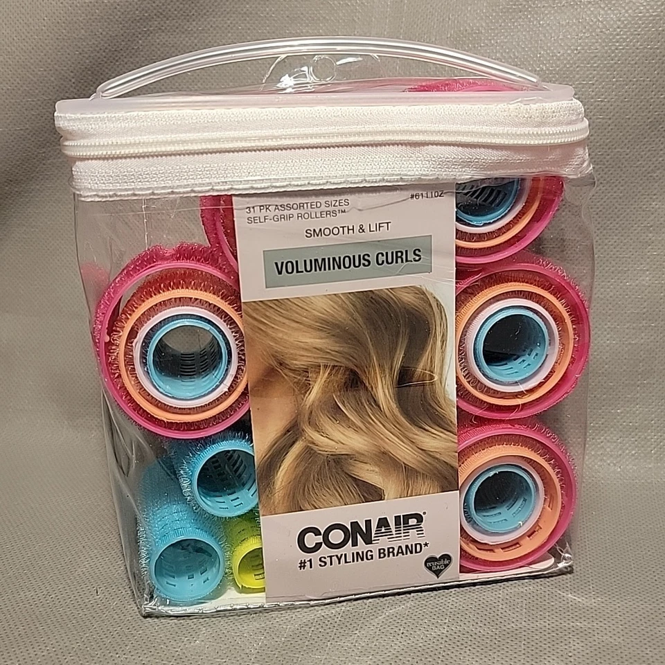 Rodillos autoagarrables Conair, colores surtidos, 31 unidades suaves y elevables voluminosos  Foto 1 de 4