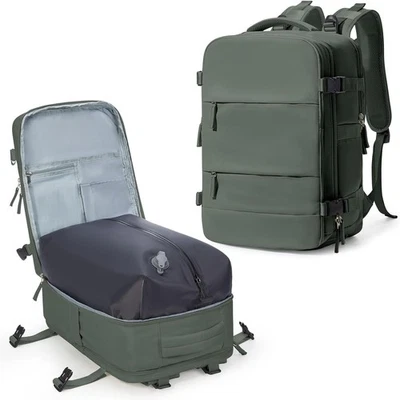 Mochila de viaje al vacío para mujeres hombres mochila de mano grande L-sin bomba negra Foto 1 de 4