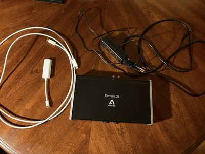 Interfaz de audio Apogee Element 24, cable Thunderbolt, adaptador, fuente de alimentación Foto 1 de 4