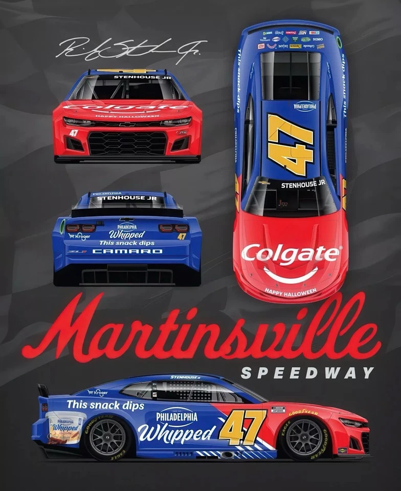Impresión fotográfica brillante coleccionable Ricky Stenhouse Jr #47 2024 NASCAR Colgate 8x10 Foto 1 de 1