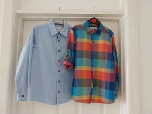 2 Boys Long Sleeve Shirts Age 9 and 10 Years Excellent Condition - Picture 1 of 12