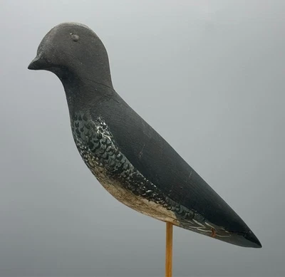 ***RARO*** PINTURA ORIGINAL TALLADA HUECA DECORATIVA PALOMA O PÁJARO CANTOR DE COLECCIÓN Foto 1 de 4