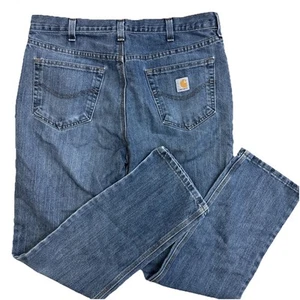 VTG Mens 36 x30 CARHARTT Relaxed Fit Denim Blue Jeans Pants *No Tags - Picture 1 of 7