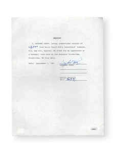 Gaylord Perry Signed Autographed Appearance Receipt 1991 HOFer JSA CB19751 - Picture 1 of 2