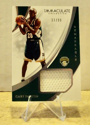 2018-19 Immaculate Remarkable Game Jersey Gary Payton 22/99 SEATTLE SUPERSONICS - Image 1 of 2