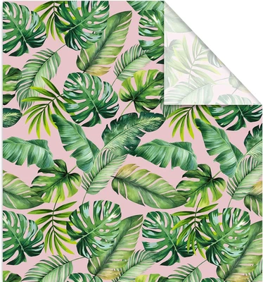 6 hojas de papel de envolver hojas de palma tropicales -no rollo - verde hawaiano floral Pi Foto 1 de 4