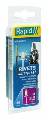(TG. 3.2 x 8mm) Rapid 5000399 Rivetti Waterproof Ø3,2x8 mm, Acciaio - NUOVO  - Immagine 1 di 3