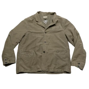 carbon2cobalt Jacket Mens Large Khaki Cotton Stretch Chore Blazer Lined Casual - Picture 1 of 5