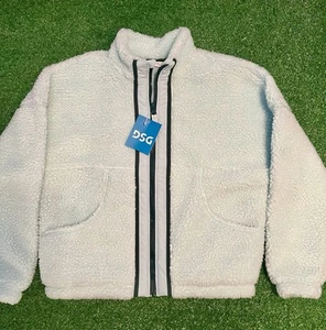 DSG Zip Up Jacket Fleece / Sherpa Feel NWT Girls Teal Color Size Medium 10-12Y - Picture 1 of 6