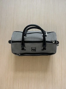 London Fog Bag Cambridge Satchel Cabin Bag Overnight Bag Black White Used - Picture 1 of 24