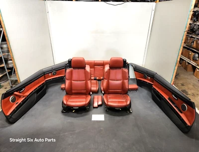 ✅11-13 原始设备制造商宝马 E93 M3 门板运动座椅皮革 Novillo 内部红色套装 * — 第 1/4 张图片