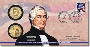 Millard Fillmore 2010 dólar presidencial primer día cubierta P33 sellado como nuevo KJS - Imagen 1 de 2