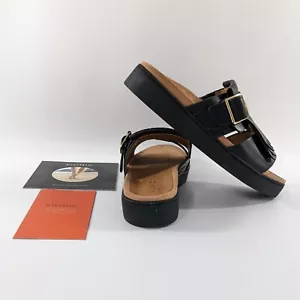 Sandali donna Vionic Splendid Fillmore in pelle nera con plateau nuovi senza scatola - Foto 1 di 7